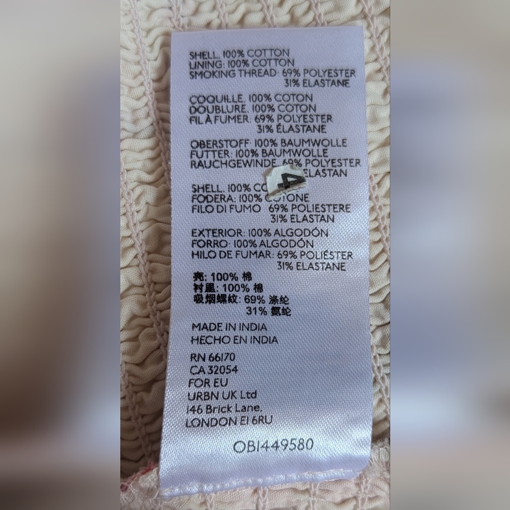 Anthropologie Floral Smocked Blouse with Back Cutouts and Balloon Sleeves Size S - Picture 6 of 7